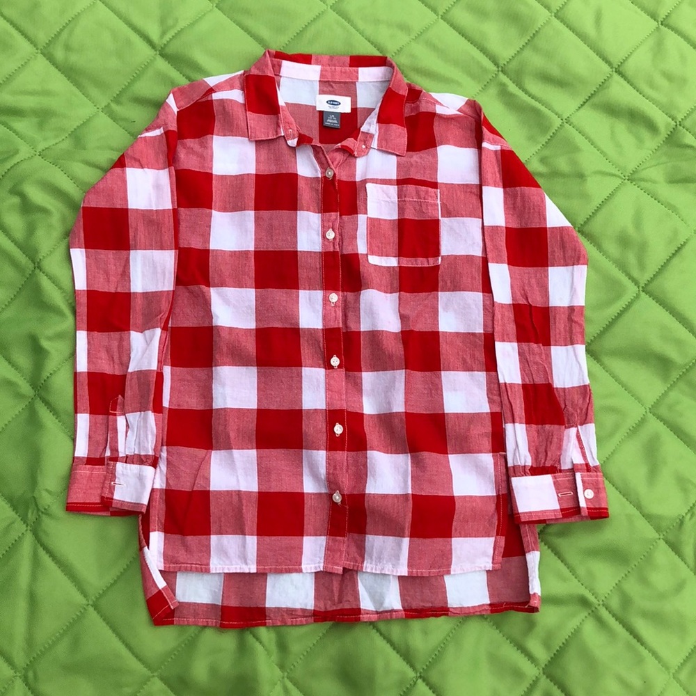 Plaid button down shirt